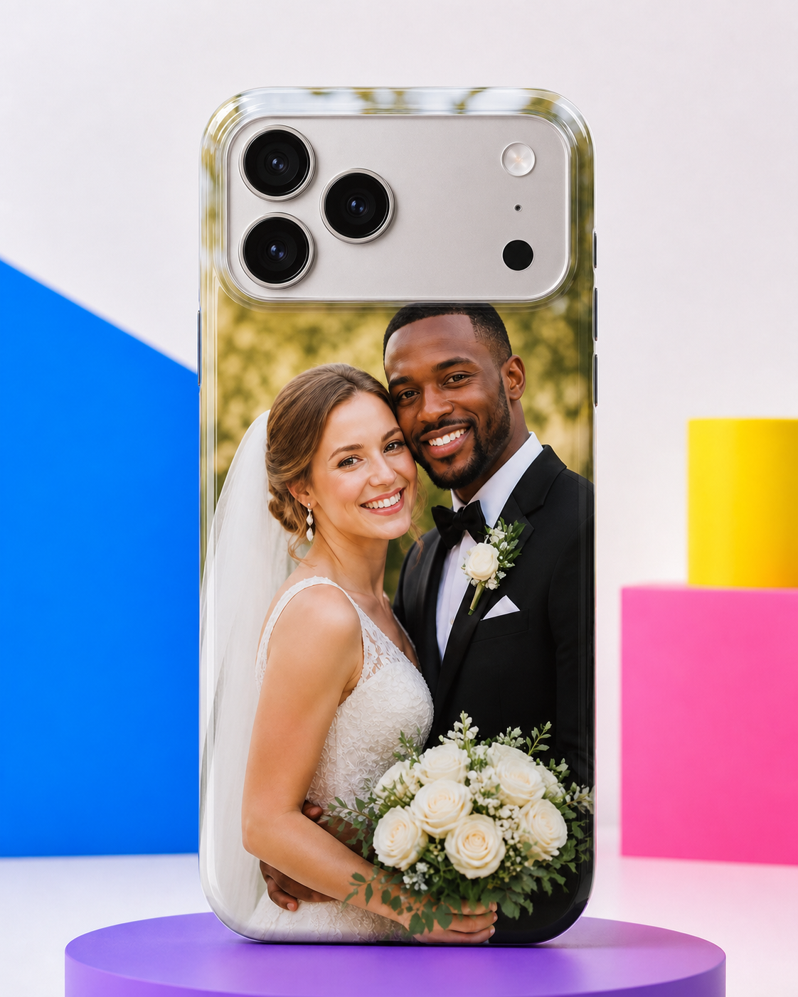 Wedding photo custom phone case sample